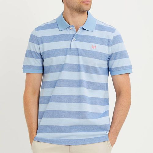 Blue Oxford Stripe Polo Shirt - Crew Clothing - Modalova
