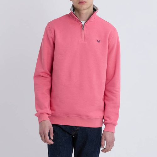 Pink 1/4 Zip Sweatshirt - Crew Clothing - Modalova