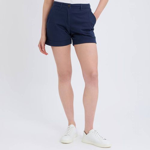 Navy Turn Up Cotton Shorts - Crew Clothing - Modalova