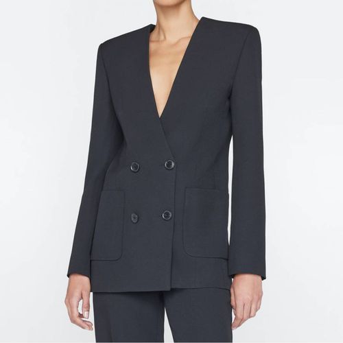 Black Double Breasted Blazer - Frame - Modalova