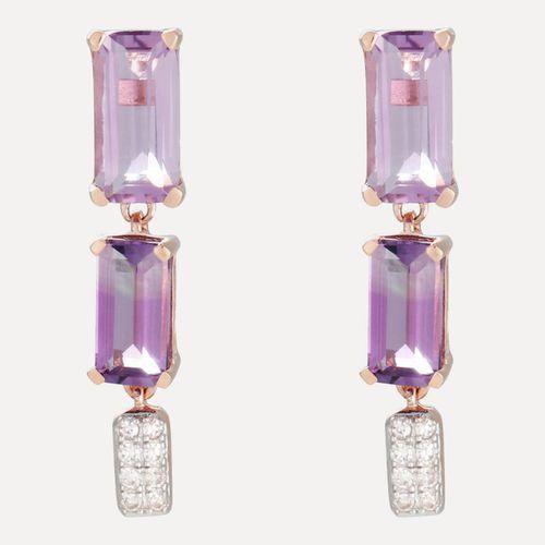 Purple Amethyst Eve Earrings - Le Diamantaire - Modalova