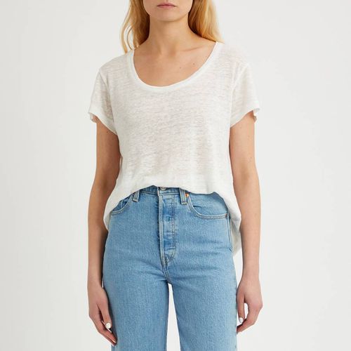 White Linen Jersey T-Shirt - NÂ°Â· Eleven - Modalova