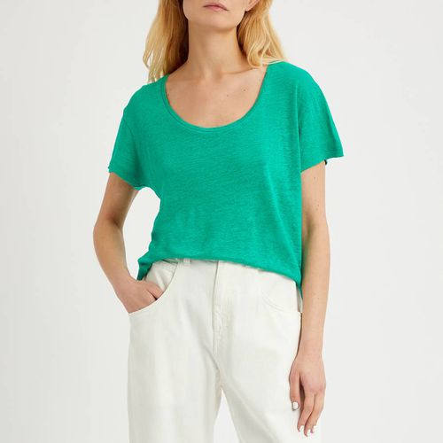 Emerald Linen Jersey T-Shirt - NÂ°Â· Eleven - Modalova