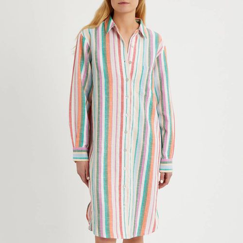 Multi Stripe Linen Shirt Dress - â Eleven - Modalova