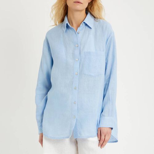 Ocean Blue Linen Shirt - NÂ°Â· Eleven - Modalova