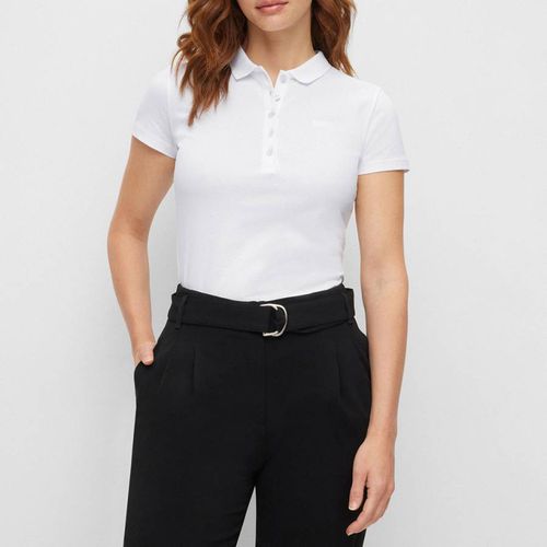 White Epola Cotton Polo Shirt - BOSS - Modalova