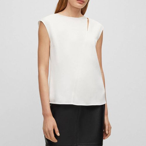 White Ianno Stretch Top - BOSS - Modalova