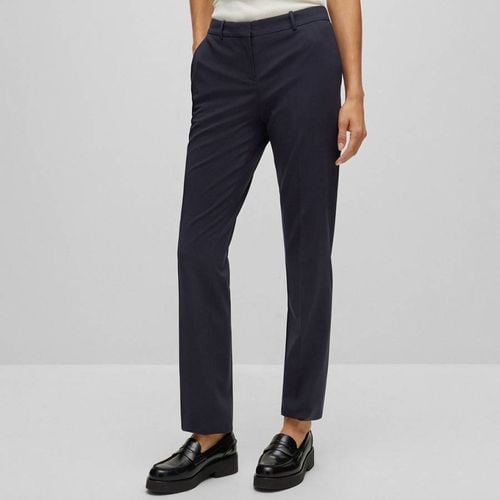 Navy Tamea Straight Trousers - BOSS - Modalova