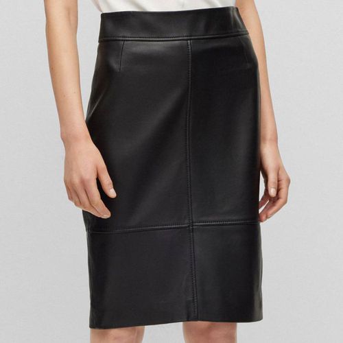 Black Selrita Leather Pencil Skirt - BOSS - Modalova