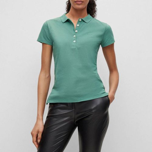 Sage Green Epola Cotton Polo Shirt - BOSS - Modalova
