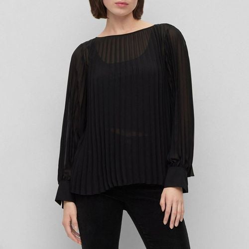 Black Ipuna Pleated Blouse - BOSS - Modalova