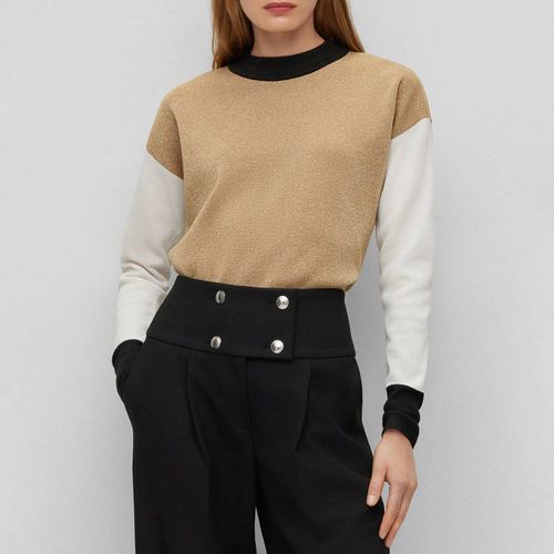 Camel Fangal Knitted Jumper - BOSS - Modalova