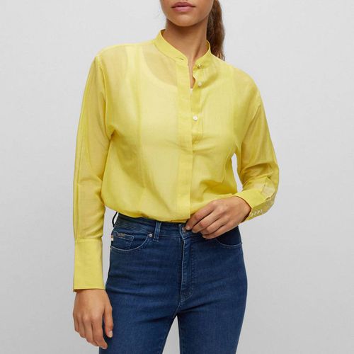 Yellow Bessenia Cotton Blouse - BOSS - Modalova