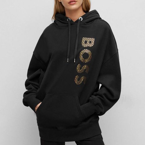 Black Econy Cotton Blend Hoodie - BOSS - Modalova