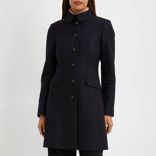 Dark Blue Ciera Button Coat - BOSS - Modalova