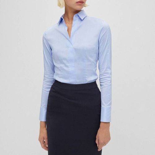 Light Blue Bashina V-Neck Shirt - BOSS - Modalova