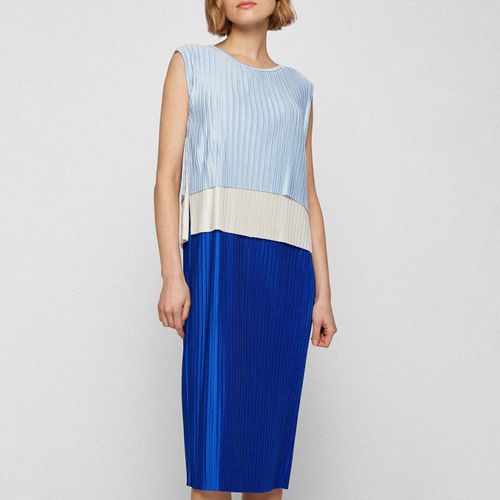 Blue Emanis Pleated Top - BOSS - Modalova