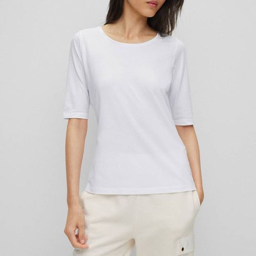 White Emmsi Cotton T-Shirt - BOSS - Modalova