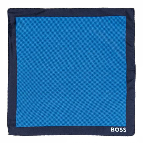 Bright Blue Silk Pocket Square - BOSS - Modalova