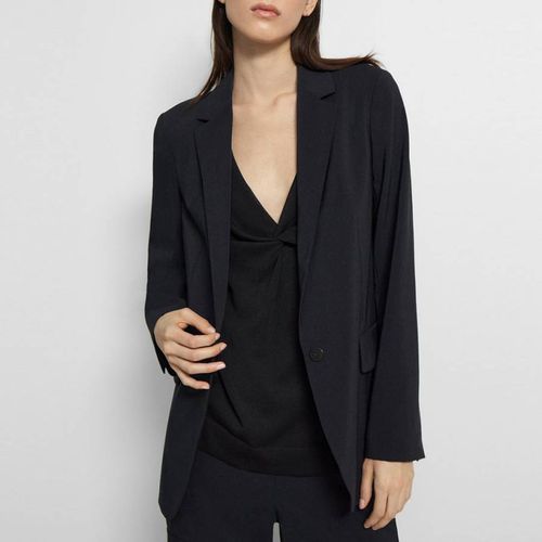 Black Casual Single Breasted Blazer - Theory - Modalova