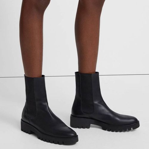 Black Chelsea Leather Boots - Theory - Modalova