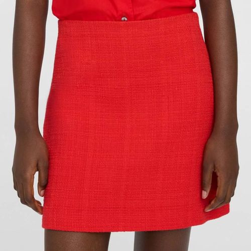 Red Textured Mini Skirt - Theory - Modalova