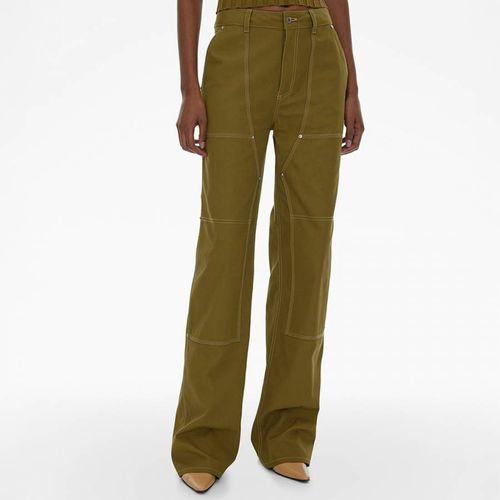 Khaki Carpenter Wide Leg Trousers - HELMUT LANG - Modalova