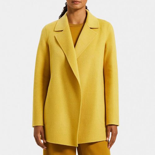 Yellow Cashmere Blend Coat - Theory - Modalova