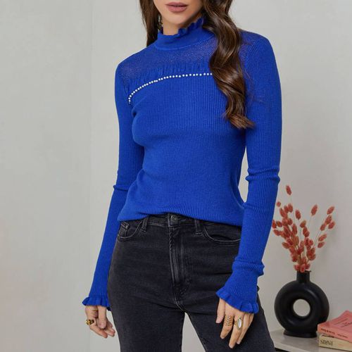 Long Cashmere Blend Knitted Top - SOFT CASHMERE - Modalova