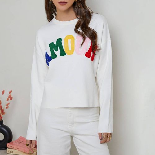 Graphic Cashmere Blend Sweater - SOFT CASHMERE - Modalova