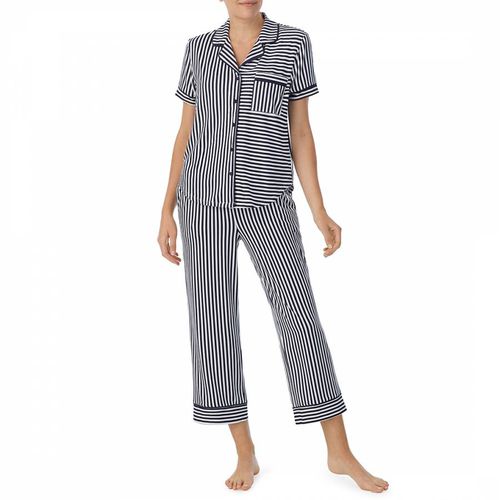 Dark & Stripe Print Crop Pajamas - Kate Spade - Modalova
