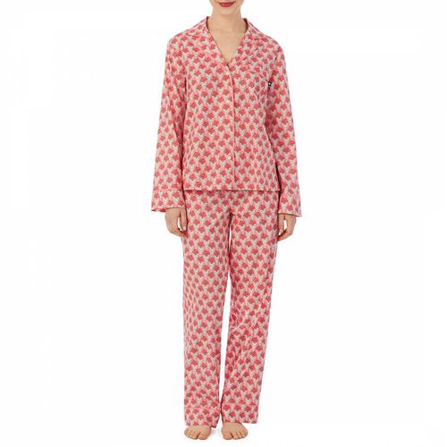 Pink Multi Print Long Notch Pj Set - Kate Spade - Modalova