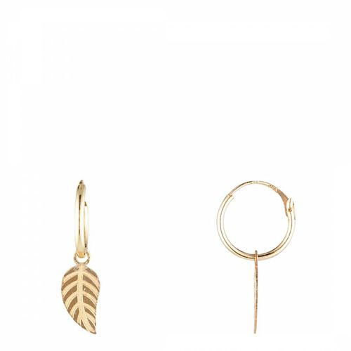 Golden Foliage Earrings - Or Bella - Modalova