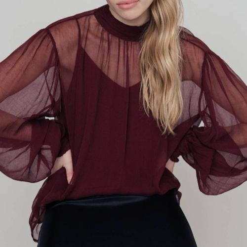 Red Molly Top Chiffon Shirt - Lily and Lionel - Modalova
