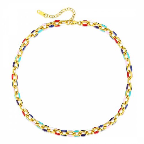 K Multi Enamel Chain Necklace - Liv Oliver - Modalova