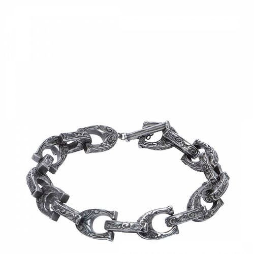 Silver Textured Signature Bracelet - Coach - Modalova
