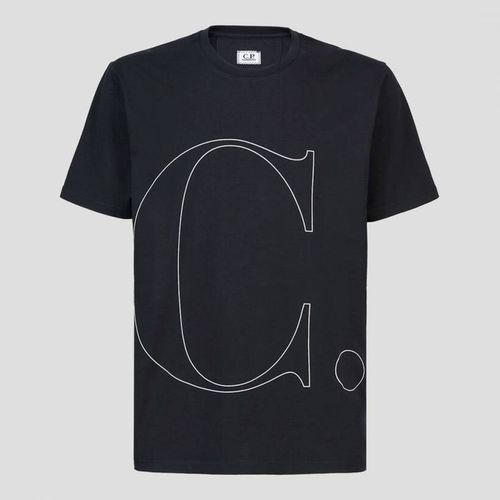 Jersey Large Logo Cotton T-shirt - C.P. Company - Modalova