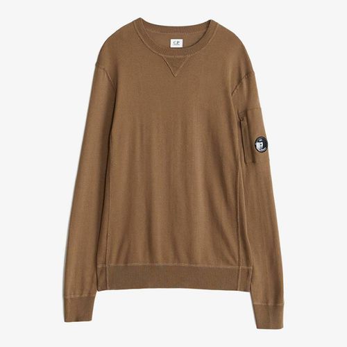 Brown Sea Island Knit Cotton Jumper - C.P. Company - Modalova