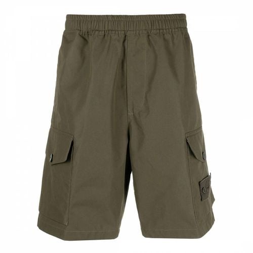 Khaki Cotton Cargo Shorts - Stone Island - Modalova