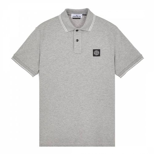 Grey Stretch Pique Polo Shirt - Stone Island - Modalova