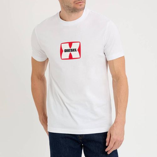 White Diegor Cotton T-Shirt - Diesel - Modalova