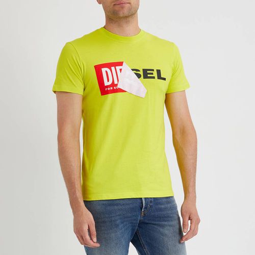 Graphic Logo Cotton T-Shirt - Diesel - Modalova