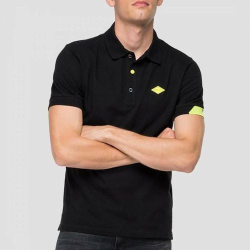 Black Contrast Logo Polo Shirt - Replay - Modalova