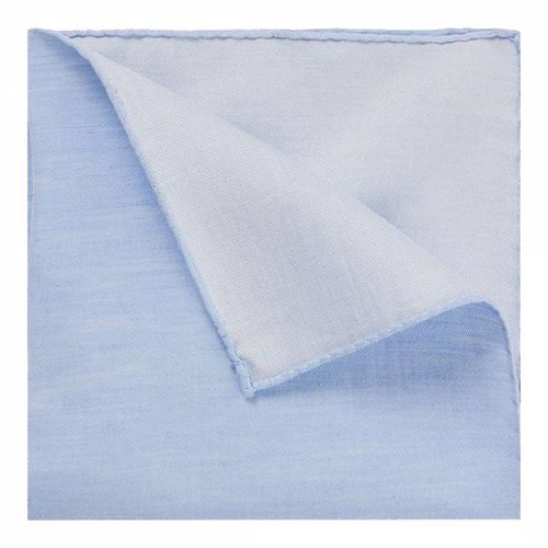 Blue Cotton Blend Pocket Square - BOSS - Modalova