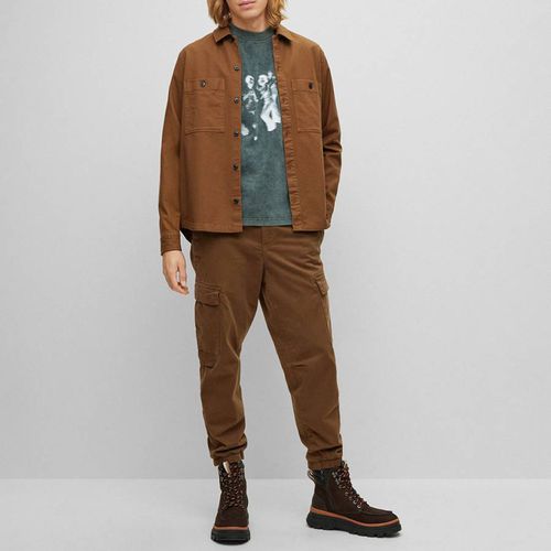 Brown Sisla Cotton Blend Cargos - BOSS - Modalova