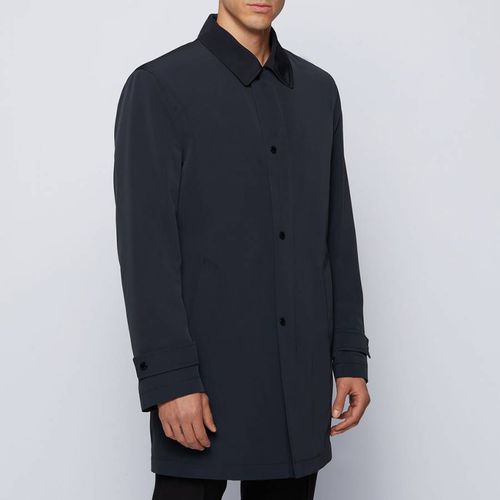 Dark Blue Dain Coat - BOSS - Modalova