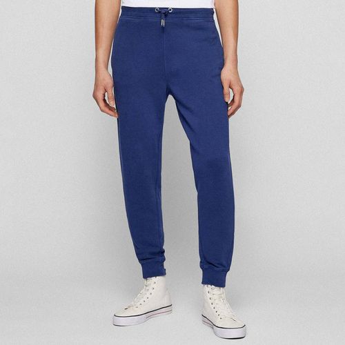 Blue Sefadelong Cotton Tracksuit Bottoms - BOSS - Modalova