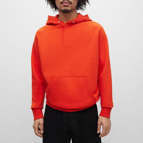 Orange Wecollege Cotton Blend Hoodie - BOSS - Modalova