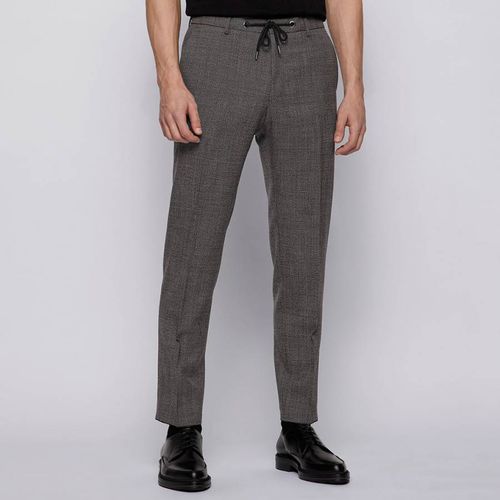 Black Bardon Wool Trousers - BOSS - Modalova