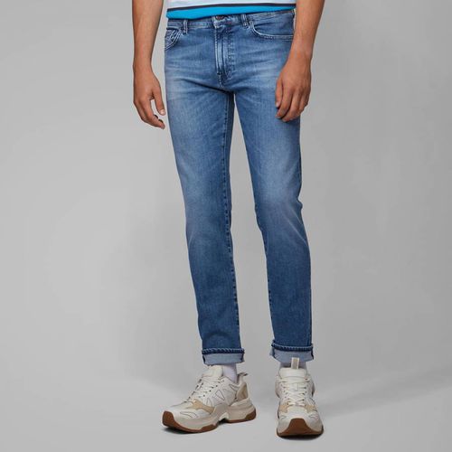 Mid Blue Maine Straight Jeans - BOSS - Modalova